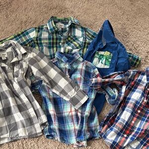 Plaid and Solid Kids Shirts Set 4T